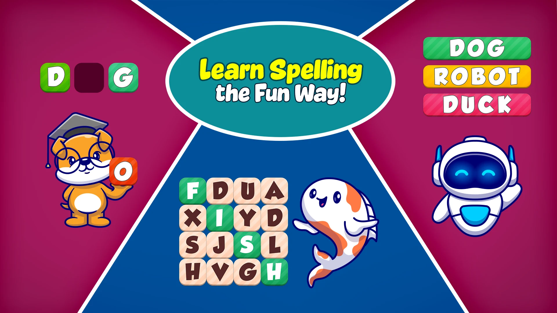 Kids Spelling game Learn words screenshot